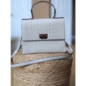 Kate Spade Croc Embossed Leather Satchel